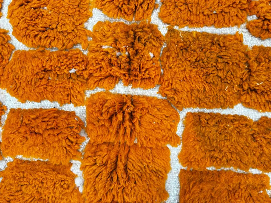 Tapis de couloir berbère Anir orange, vue 4 sur 4