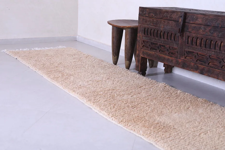 Tapis de couloir berbère Asif crème, vue 3 sur 7