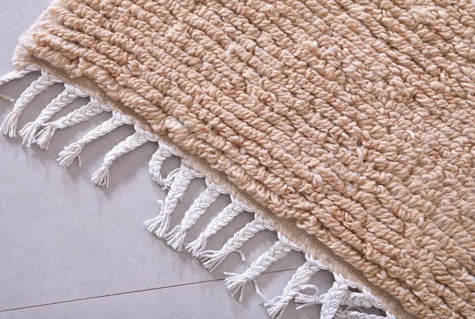 Tapis de couloir berbère Asif crème, vue 6 sur 7