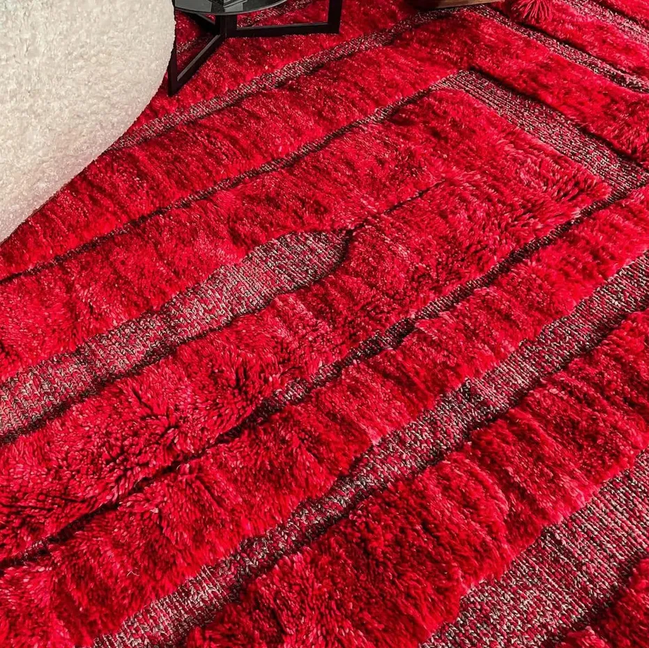 Tapis de couloir berbère Aylal rouge, vue 4 sur 4