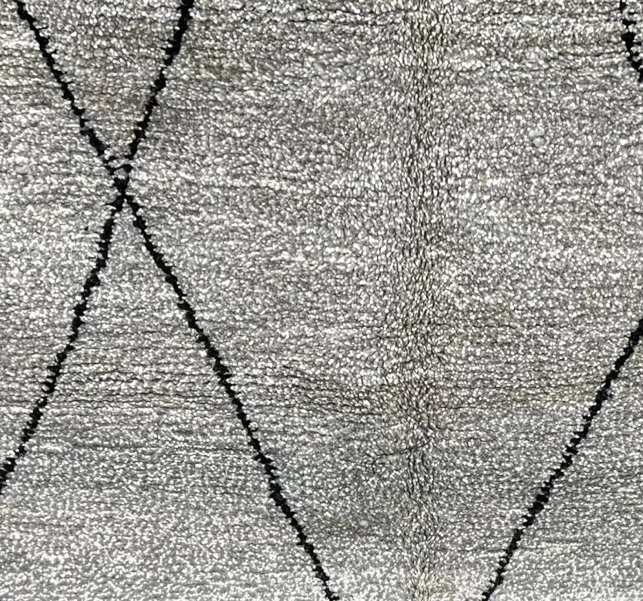 Tapis de couloir berbère Azul gris à losanges, vue 4 sur 4