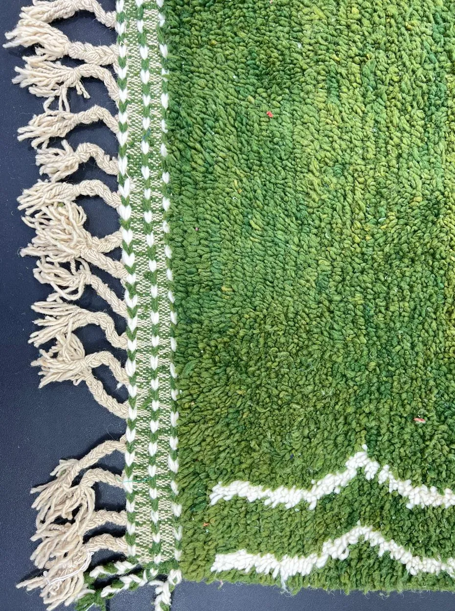 Tapis de couloir berbère Bani vert, vue 2 sur 4