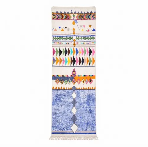 Tapis de couloir berbère Bhalil multicolore — tapis berbères contemporains