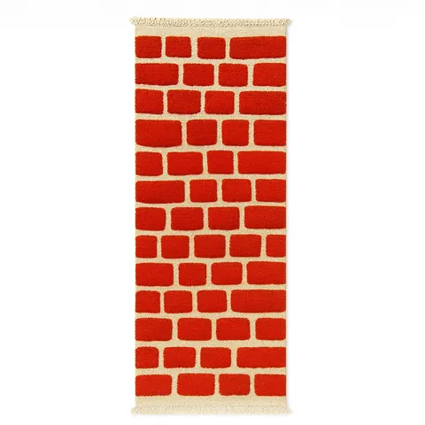Tapis de couloir berbère Bhalil rouge et terracotta — tapis berbères contemporains