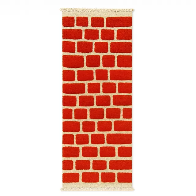 Tapis de couloir berbère Bhalil rouge et terracotta — tapis berbères contemporains
