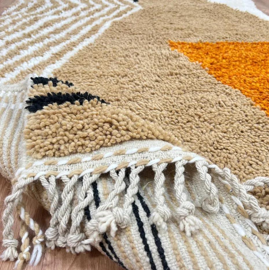 Tapis de couloir berbère Dadès au dessin abstrait, vue 4 sur 4