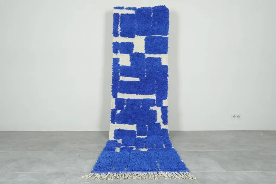 Tapis de couloir berbère Dadès bleu, vue 3 sur 7