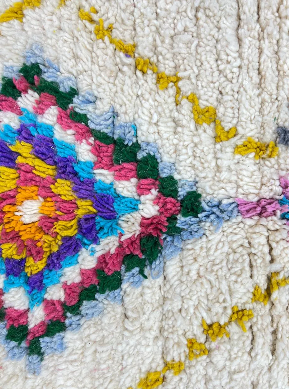 Tapis de couloir berbère Dayet multicolore à losanges, vue 3 sur 4