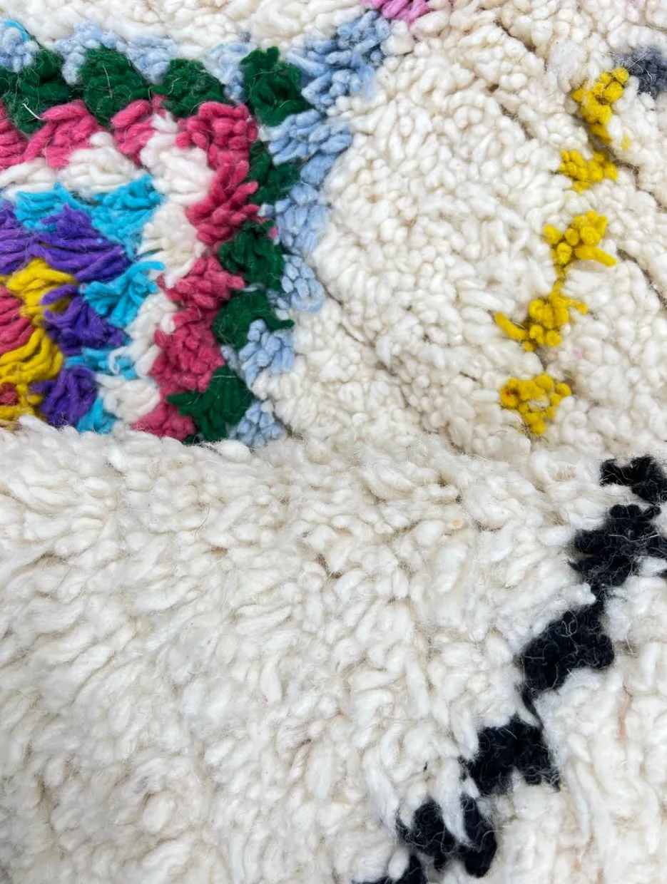 Tapis de couloir berbère Dayet multicolore à losanges, vue 4 sur 4