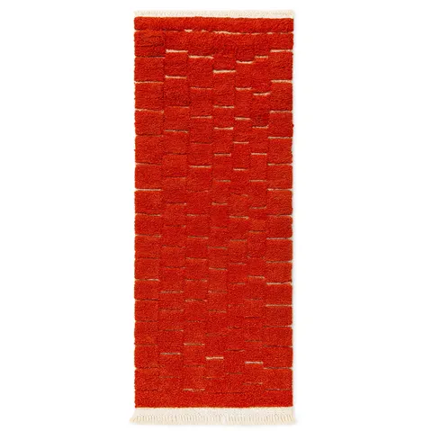 Tapis de couloir berbère Guercif rouge — tapis berbères contemporains