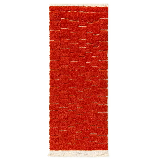 Tapis de couloir berbère Guercif rouge — tapis berbères contemporains