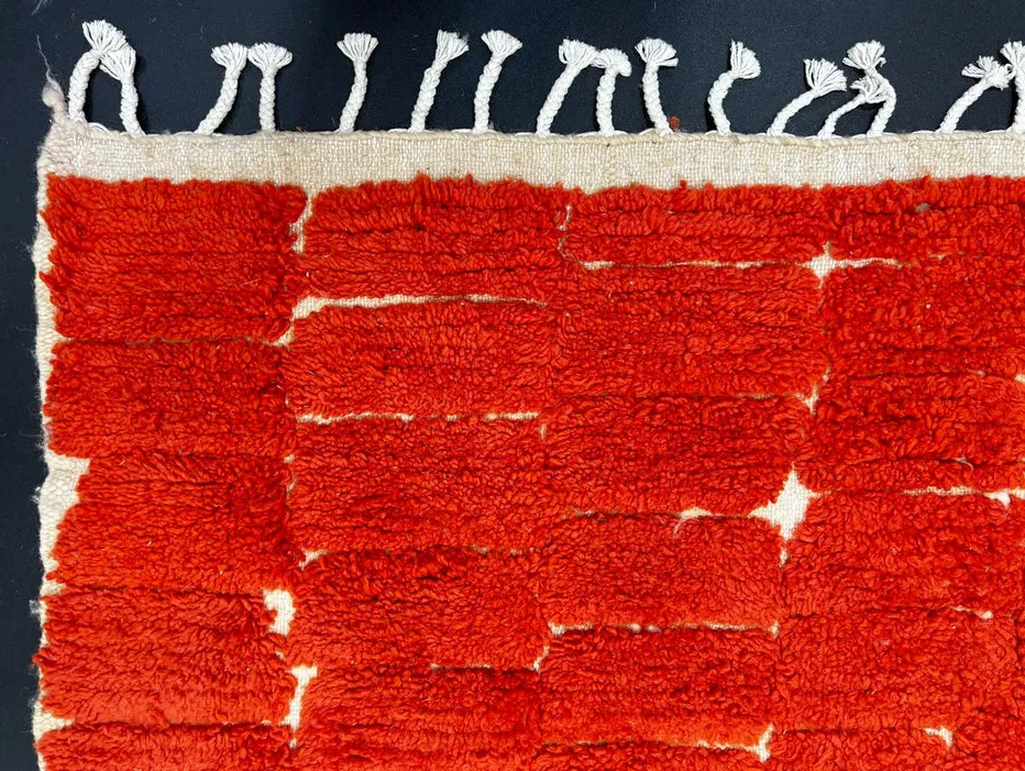 Tapis de couloir berbère Guercif rouge, vue 3 sur 4
