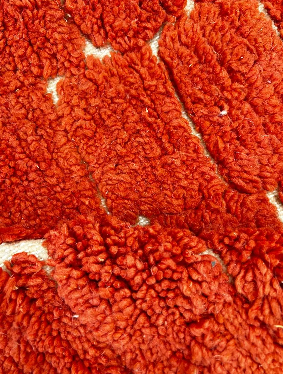 Tapis de couloir berbère Guercif rouge, vue 4 sur 4