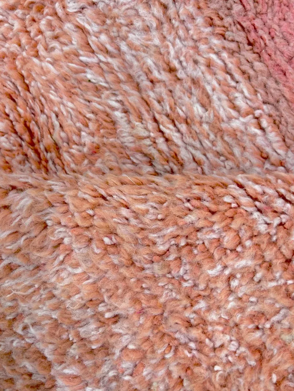 Tapis de couloir berbère Hachlaf multicolore au dessin abstrait, vue 3 sur 4
