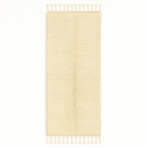 Tapis de couloir berbère Ifrah blanc — tapis berbères contemporains