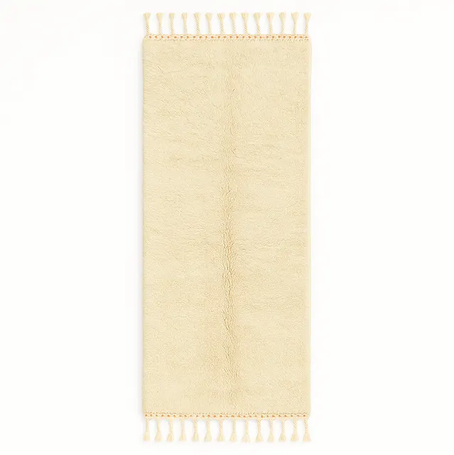 Tapis de couloir berbère Ifrah blanc — tapis berbères contemporains