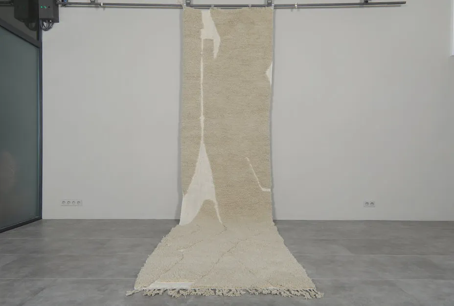 Tapis de couloir berbère Igider beige et crème, vue 3 sur 7