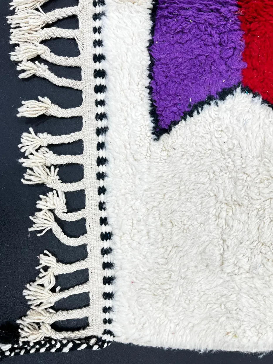 Tapis de couloir berbère Illi multicolore au dessin abstrait, vue 3 sur 4