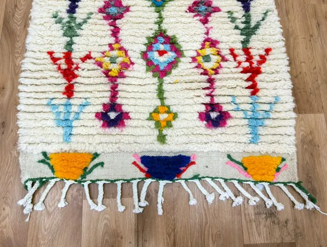 Tapis de couloir berbère Imouzzer multicolore — tapis berbères contemporains