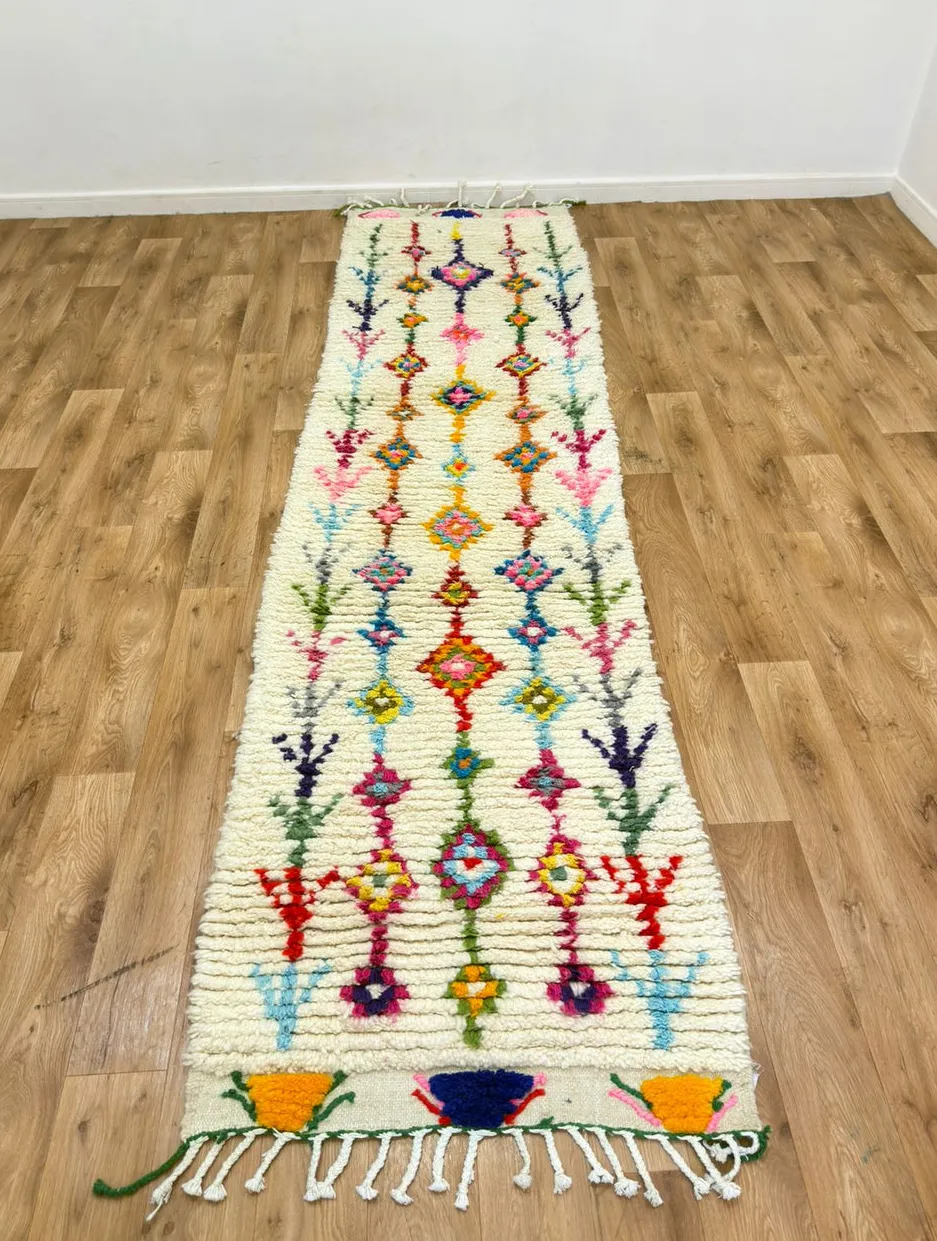 Tapis de couloir berbère Imouzzer multicolore, vue 3 sur 3