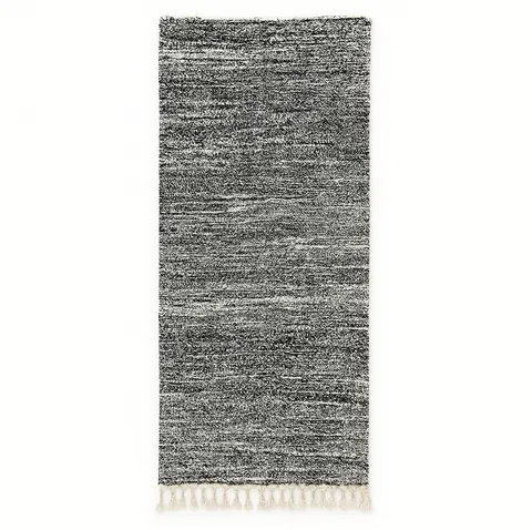 Tapis de couloir berbère Itri noir et blanc — tapis berbères contemporains
