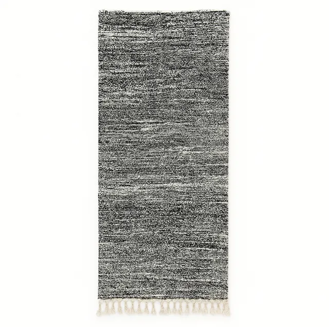 Tapis de couloir berbère Itri noir et blanc — tapis berbères contemporains