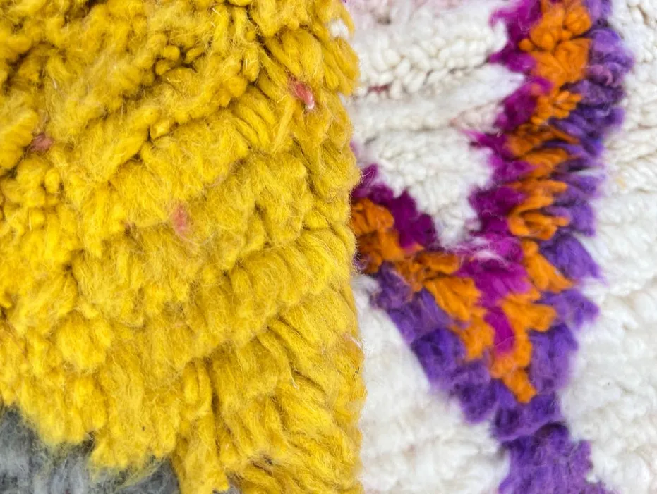 Tapis de couloir berbère Jorf multicolore à losanges, vue 4 sur 4