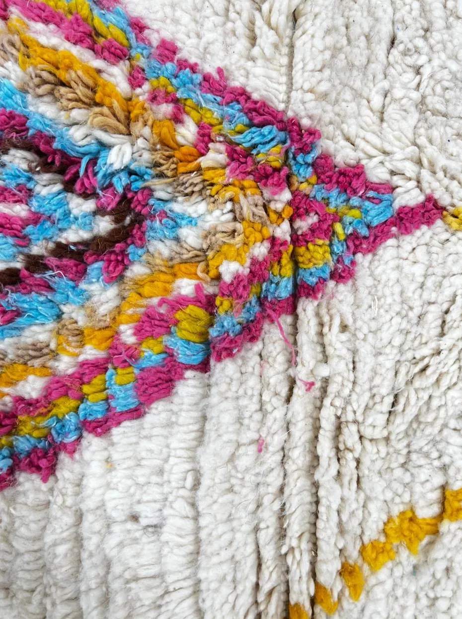 Tapis de couloir berbère Jorf multicolore à losanges II, vue 4 sur 4
