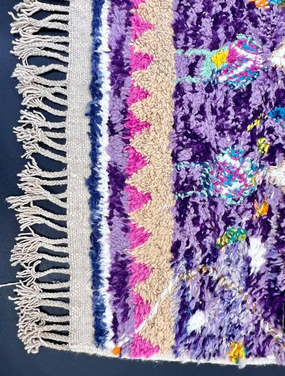 Tapis de couloir berbère Ksiba multicolore, vue 3 sur 4