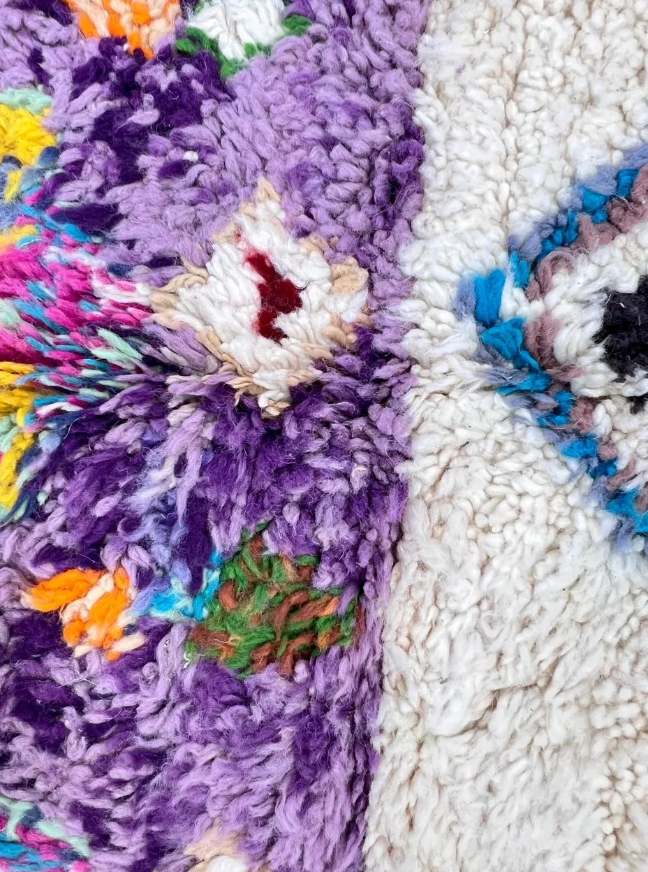 Tapis de couloir berbère Ksiba multicolore, vue 4 sur 4