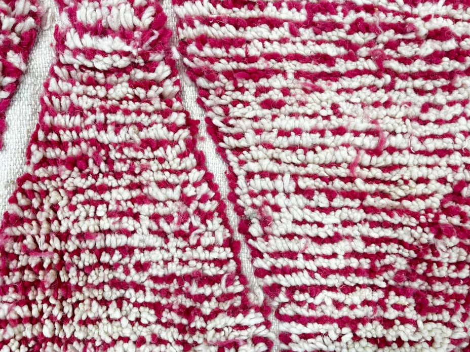 Tapis de couloir berbère Loukkos rose à losanges, vue 4 sur 4