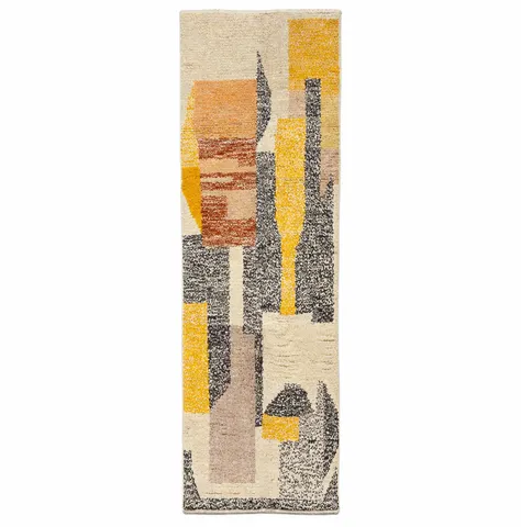 Tapis de couloir berbère Massa aux motifs géométriques — tapis berbères contemporains