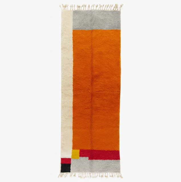 Tapis de couloir berbère Massa orange — tapis berbères contemporains