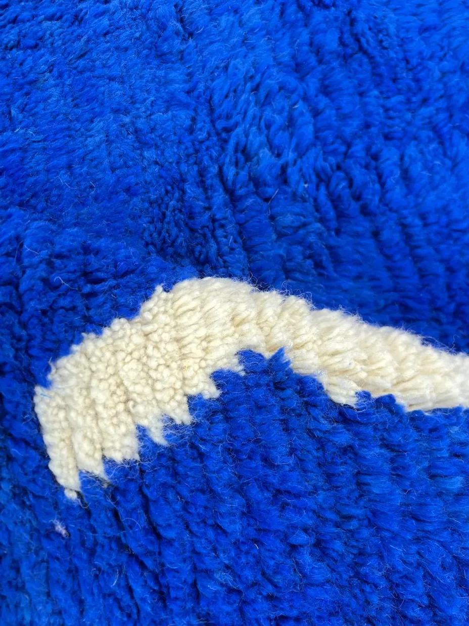 Tapis de couloir berbère Mhamid bleu, vue 4 sur 4