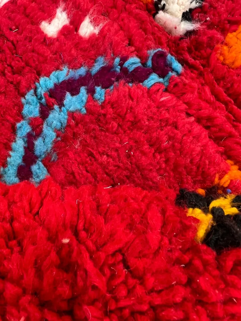 Tapis de couloir berbère Missour rouge, vue 3 sur 4