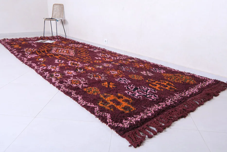 Tapis de couloir berbère Nfis aux motifs géométriques, vue 6 sur 7