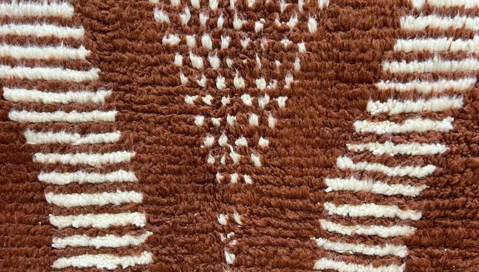 Tapis de couloir berbère Nkob marron, vue 4 sur 4