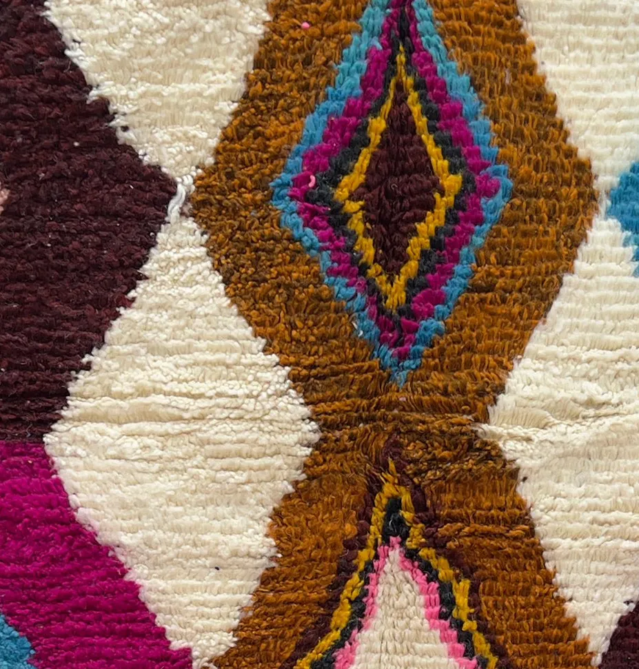 Tapis de couloir berbère Ouzoud multicolore, vue 4 sur 4