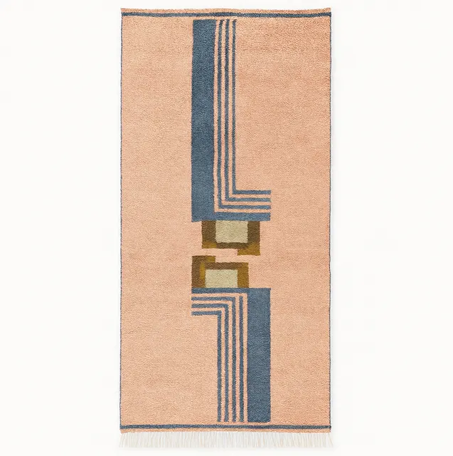 Tapis de couloir berbère Rheris terracotta — tapis berbères contemporains