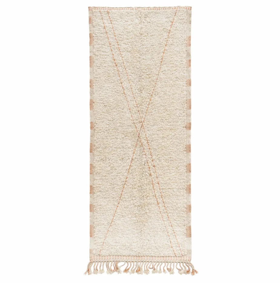 Tapis de couloir berbère Sebou à lignes — tapis berbères contemporains tissé à la main