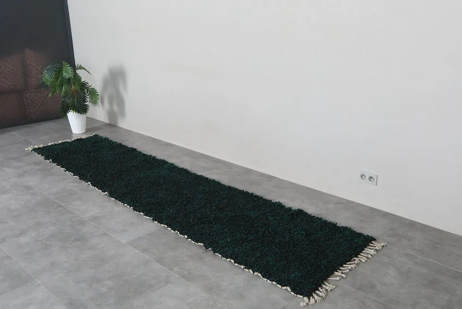 Tapis de couloir berbère Siman vert, vue 5 sur 7
