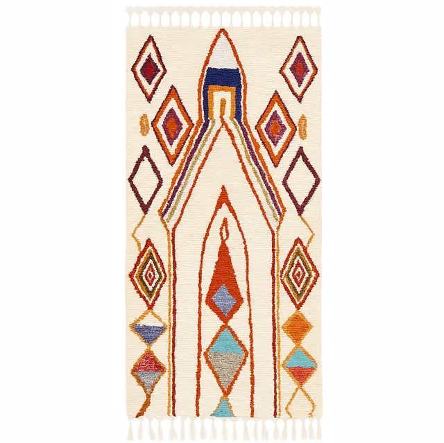 Tapis de couloir berbère Taddart aux motifs géométriques — tapis berbères contemporains