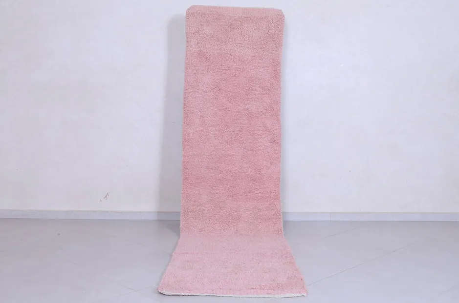 Tapis de couloir berbère Tadla rose — tapis berbères contemporains tissé à la main