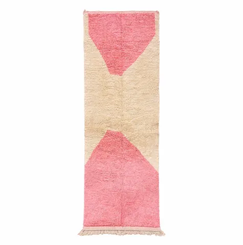 Tapis de couloir berbère Tagant rose — tapis berbères contemporains