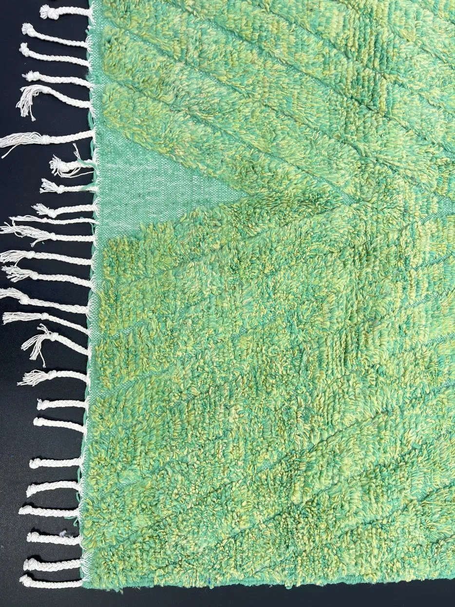 Tapis de couloir berbère Tagounite vert, vue 3 sur 4