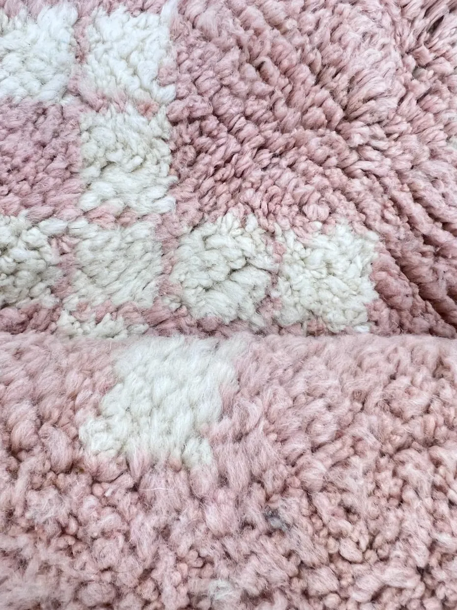 Tapis de couloir berbère Talsint rose, vue 4 sur 4