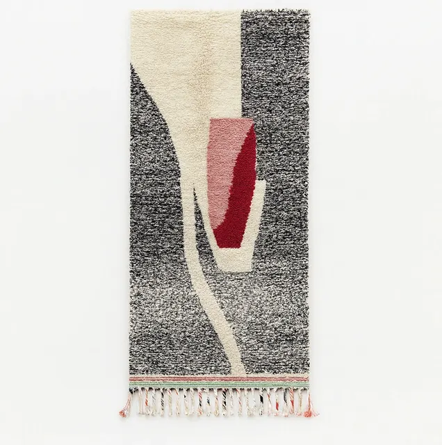 Tapis de couloir berbère Tamayt au dessin abstrait — tapis berbères contemporains