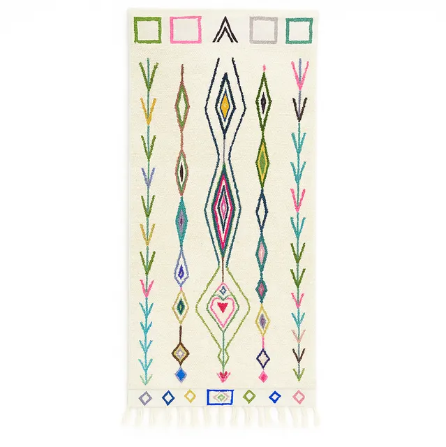 Tapis de couloir berbère Tamda multicolore — tapis berbères contemporains