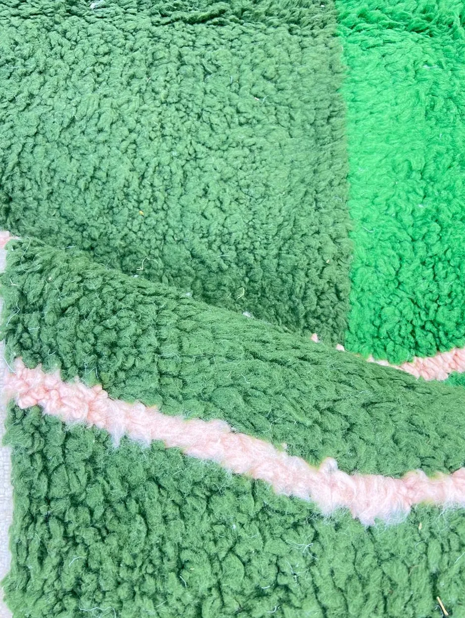 Tapis de couloir berbère Tata vert, vue 4 sur 4