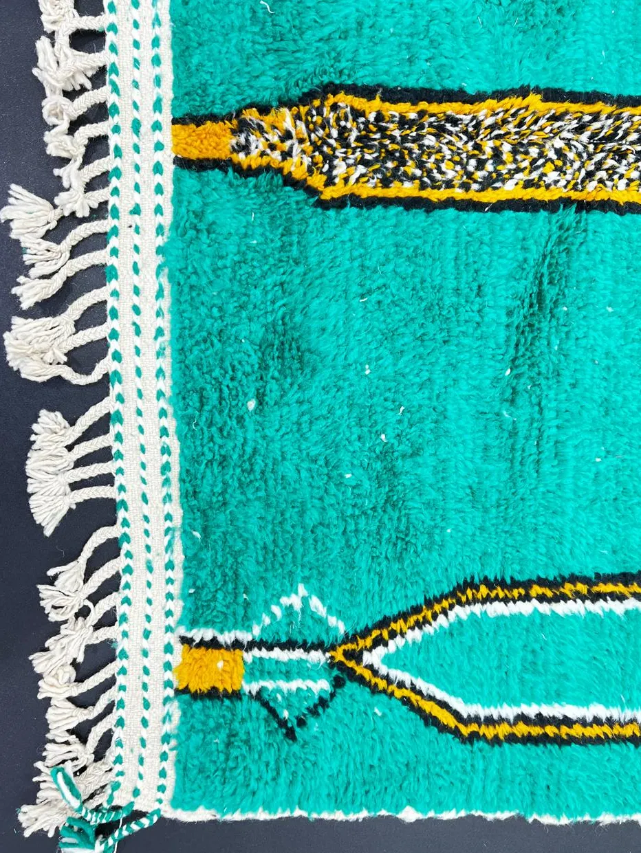 Tapis de couloir berbère Tazekka à lignes, vue 3 sur 4
